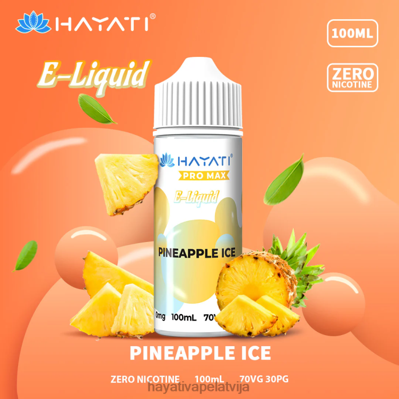 Hayati Flavours Latvija | Hayati Pro Max niķa sāļi ananāsu ledus XL008256