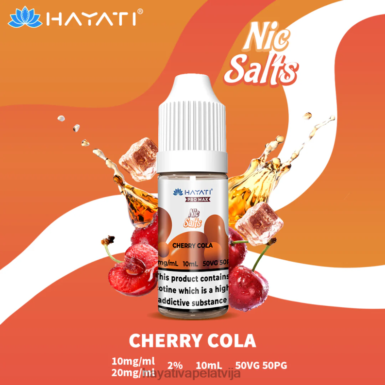 Hayati Flavours Latvija | Hayati Pro Max niķa sāļi ķiršu kola XL008236