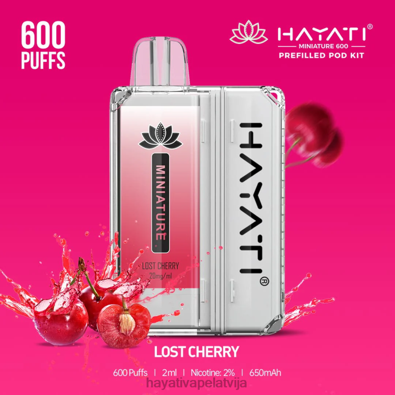 Hayati Vape Liquid | Hayati Miniature 600 pod komplekti pazudis ķirsis XL00840