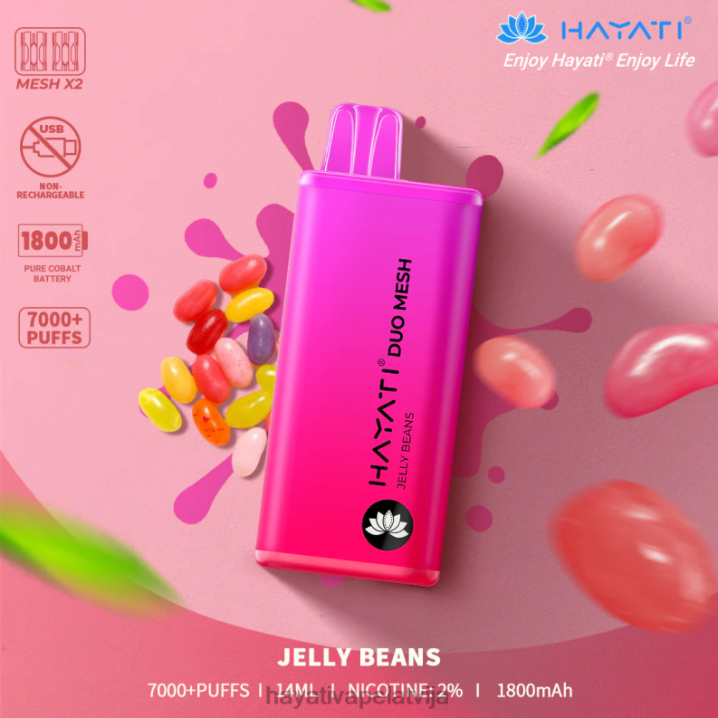 Hayati Riga | Hayati Duo Mesh vienreizējās lietošanas želejas pupiņas XL008172