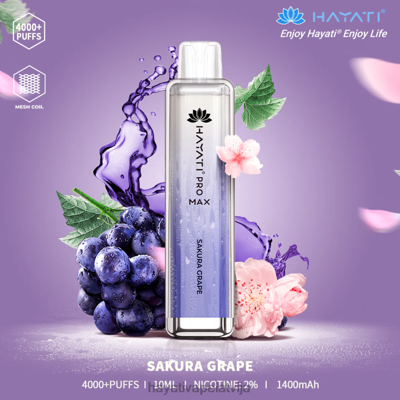 Hayati Store Latvija | Hayati Pro Max vienreizējās lietošanas sakuras vīnogas XL008119