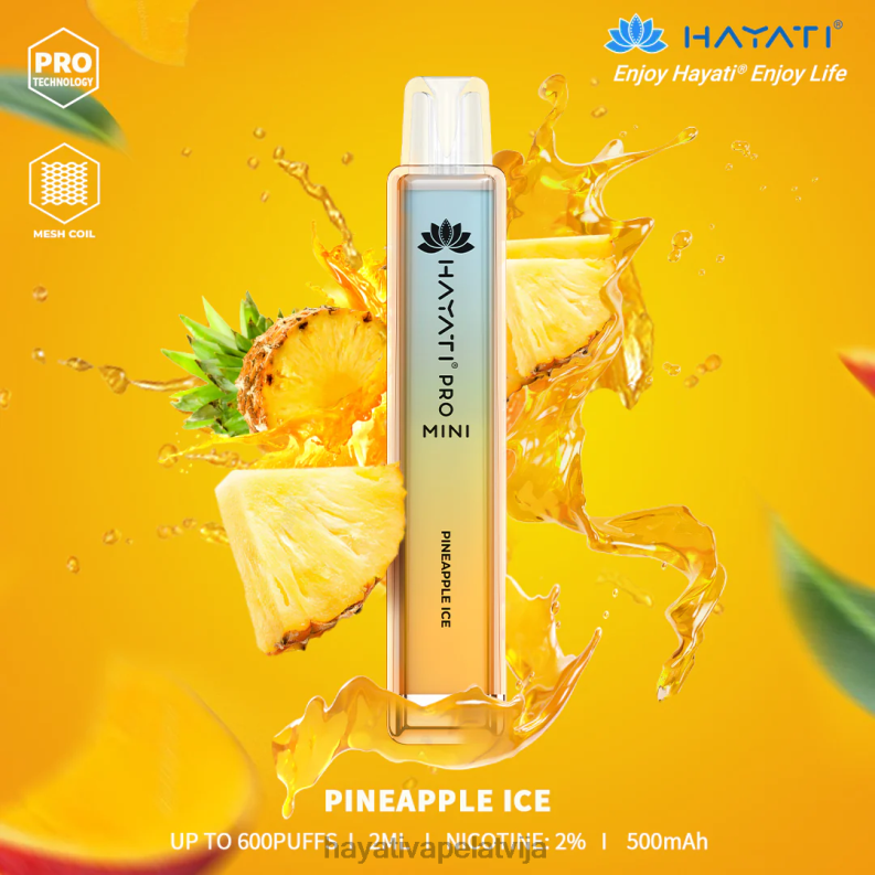 Hayati Flavour List | Hayati Pro Mini vienreizējās lietošanas ananāsu ledus XL00817