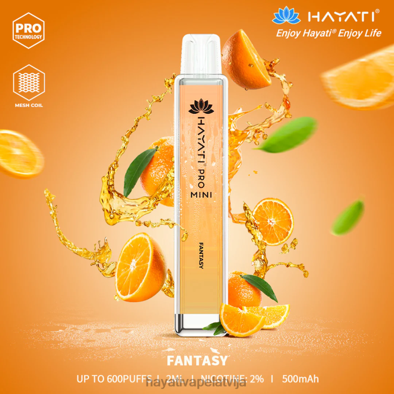 Hayati Flavour List | Hayati Pro Mini vienreizējās lietošanas fantāzija XL00827