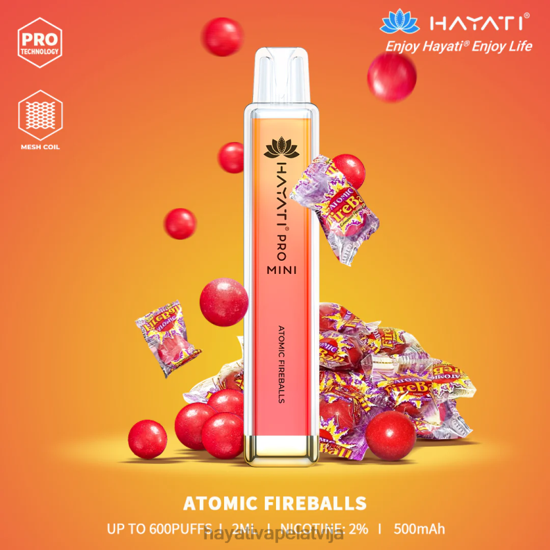 Hayati Latvija | Hayati Pro Mini vienreizējās lietošanas atomu uguns bumba XL0081
