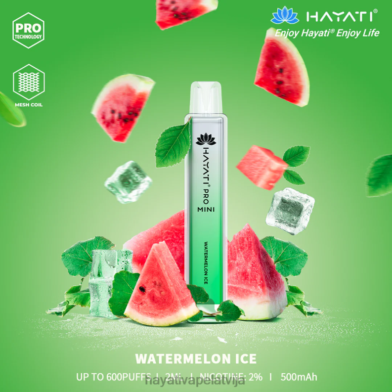 Hayati Vape Near Me | Hayati Pro Mini vienreizējās lietošanas arbūzu ledus XL00824
